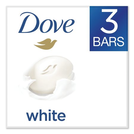 Dove White Beauty Bar, Light Scent, 3.17 oz, PK3 04090PK